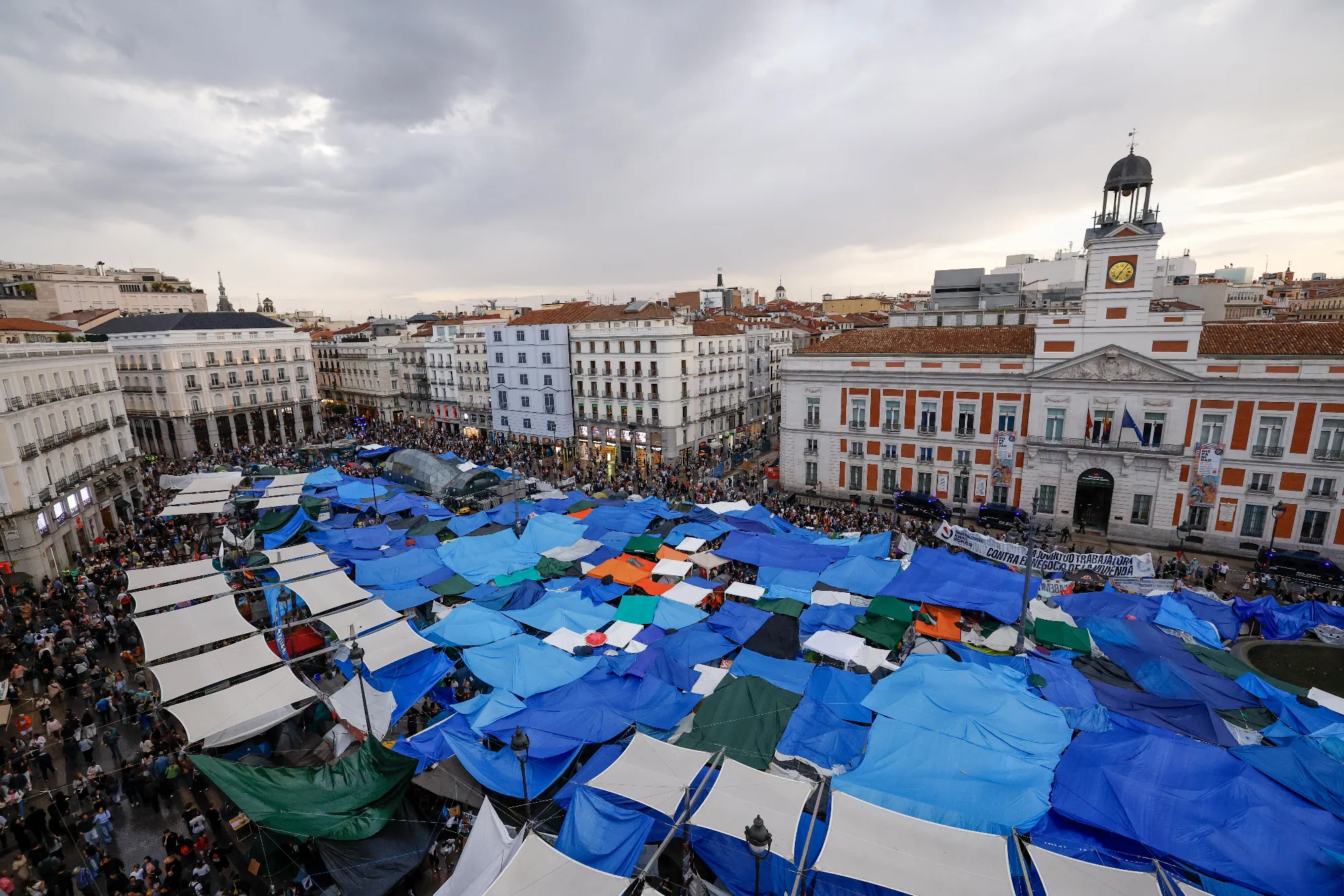 Manifestation à la Puerta del Sol à Madrid